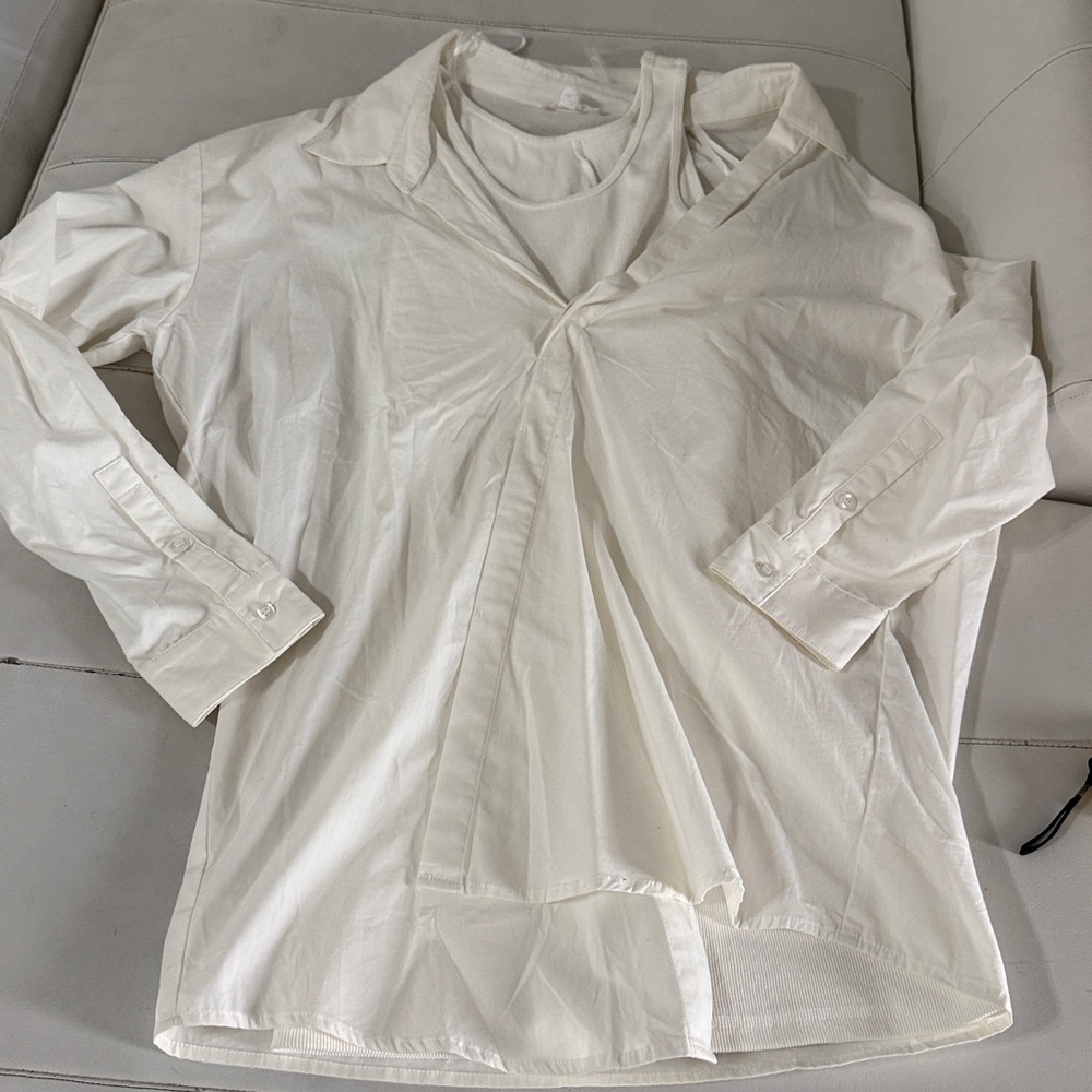 NWT Mable SERENA ASYMMETRIC LAYERED SHIRT DRESS small - Picture 13 of 13